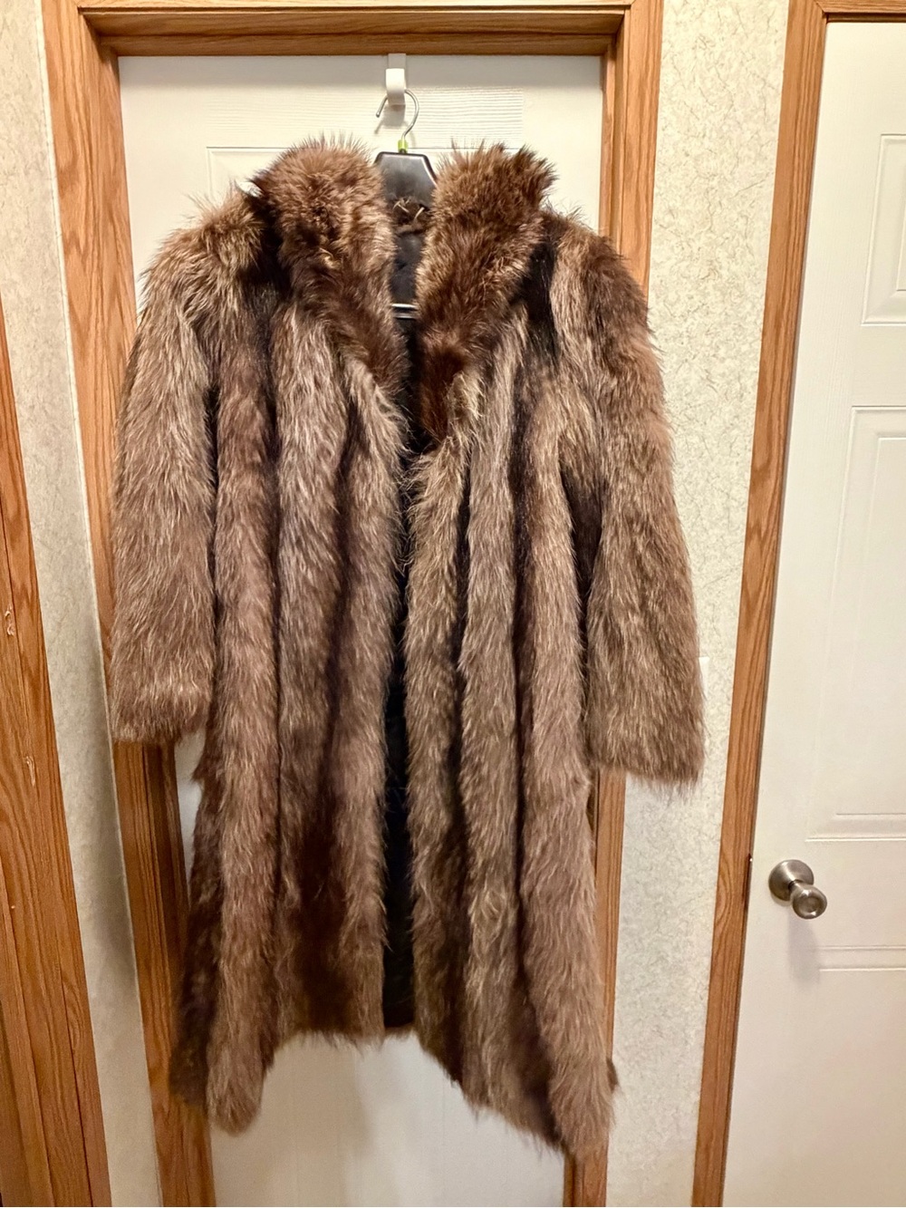 Luxurious Brown Full-Length Fur Coat - Women's Outerwear